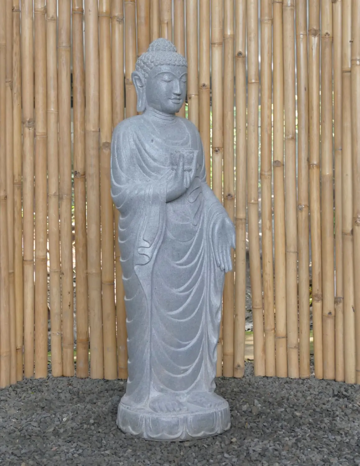  Product image 6 of the product “Standing Buddha with Lotus Flower, ca. 120 cm H ”